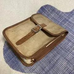 昭和レトロ 帆布 レザー 道具入れ ビンテージ ウエストポーチ