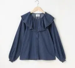 プティマインLIEN 衿フリルシャツ