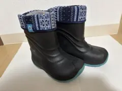 POOKIES プーキーズ　スノーブーツ 黒/青　雨雪　防水　17/18cm