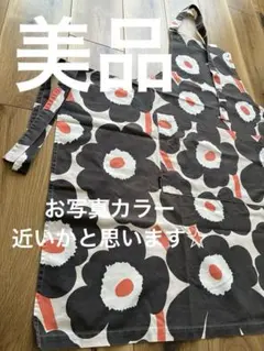 マリメッコ　marimekko 人気高いウニッコ花柄エプロン清潔キレイです！！