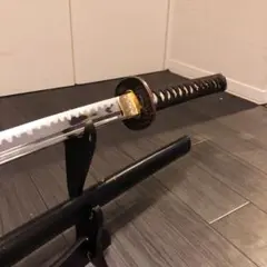 ウィッスキ様専用　高級模造刀　居合刀　樋入り刀身　黒拵え　亜合金刀身