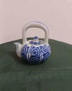 4個セット 新品 紺撫子柄 4号土瓶 (茶こし網付き) 有田焼 急須