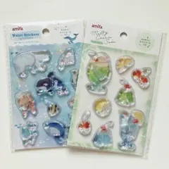 セリア amifa ウォーターシール メルティークリームソーダ アクアリウム