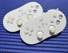 wiiクラシックコントローラーホワイト＆ホワイト②セット