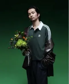 adidas アディカラーラグビー ポロシャツ Lサイズ ダークグリーン