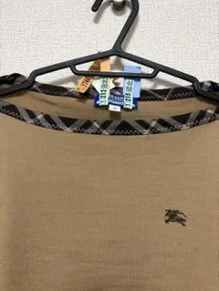 バーバリーブルーレーベル ニット セーター 38 七分袖　ベージュ y2k