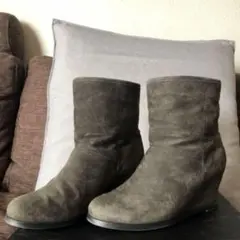 アンタイトルカーキスウェード調ブーツ24cm