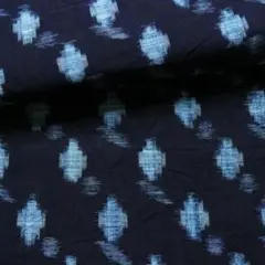 №232　古布　ハギレ　*藍染　木綿　絣　はぎれ*　34×117cm