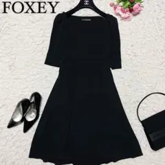 【極美品】フォクシー ロング ワンピース ブラック サイズ40
