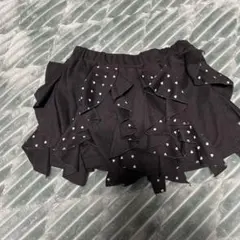 ハート柄　フレアスカート　フリルスカート　スカッツ　110