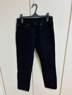 【未使用】　H BEAUTY&YOUTH ブラックデニム スリムテーパード　M