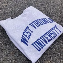 90s Championブルー×グレーリバースウィーブ刺繍タグUSA製XL