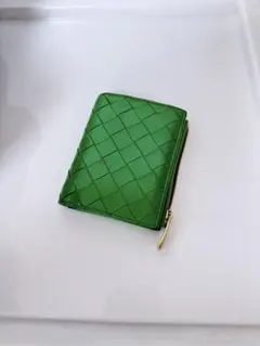 Bottega Veneta イントレチャート 二つ折り財布 グリーンのサムネイル