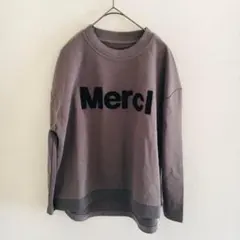 【Rough Rera】【M〜L】フィッシュテールトレーナー　もこもこロゴ