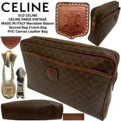 OLD CELINE ITALY製 マカダム柄 ブラゾン セカンドバッグ バッグのサムネイル