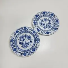 【美品】マイセン ブルーオニオン 16.5cm プレート 皿 2客セットのサムネイル