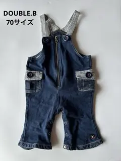 【値下げしました】ミキハウス　ダブルビー　オーバーオール　70サイズ