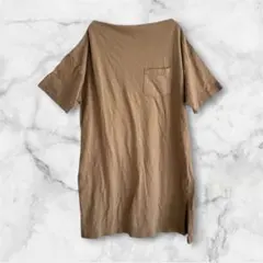 セブンデイズサンデイ チュニックTシャツ　ボートネック　綿100% F ベージュのサムネイル