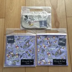 ウィニー・ザ・プー＆ミッキーマウス ハンカチセット