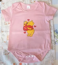 SALE!!新品【ディズニー/くまのプー】可愛い♪半袖ロンパース☆ピンク