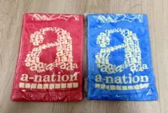 【全新未使用】a-nation 毛巾組 紅色 藍色兩件組