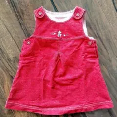 ファミリア　familiar　ワンピース　ジャンパースカート　赤