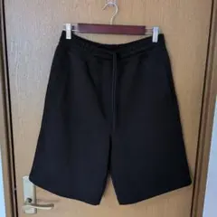 ユニクロ C スウェットワイドショーツ ブラック サイズM