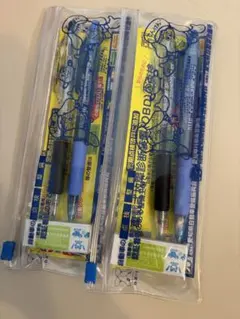 新品未使用ノック式ボールペン2本セット消しゴム入り