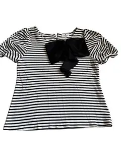 LANVIN en Bleu ストライプ パフスリーブ Tシャツ