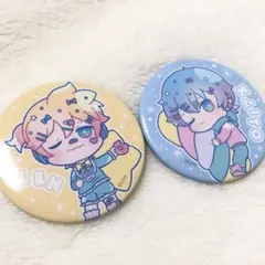 ピアプロキャラクターズ 鏡音レン KAITO 缶バッジ2点セット トレーディング