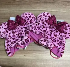ディズニー　ファンキャップ　ピンク　ヒョウ柄