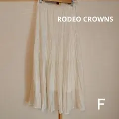 RODEO CROWNS ホワイト プリーツスカート フリーサイズのサムネイル