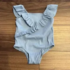 H&M ベビー 水着 フリル ブルー 74/80cm