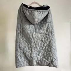 抱っこ紐用 防寒ケープ グレー フード付き