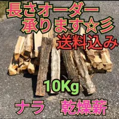 ♧キャンプ応援セール　ナラ乾燥薪10キロ　焚き付けサービスありのサムネイル