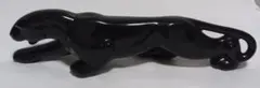 ブラックパンサー オブジェ 陶器製黒豹 ヒョウ インテリア