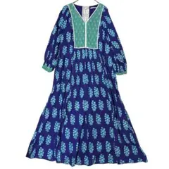 極美品】ヌキテパ コットンオーガンザペイズリーダンスフリルドレス