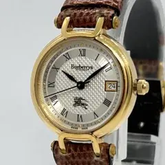 新品電池 稼働 BURBERRY ローマン文字盤 デイト 腕時計 ボーイズ 