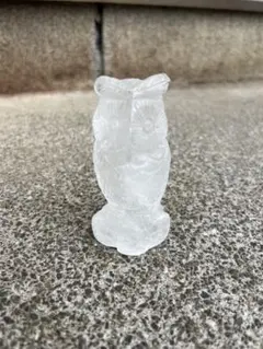 クリスタル フクロウ 彫刻