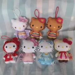 気まぐれSALE♫まとめ売り★ハローキティ 日焼け ハッピーセット 7体 振袖