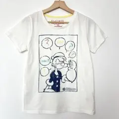 古着 ポパイ Tシャツ M ホワイト 白 プリント ティーシャツ シンプル 夏のサムネイル