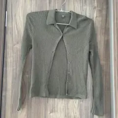 カーディガン レディース カーキ