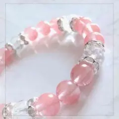 ✩キラキラアクアオーラ&かわいいpinkのブレスレット✩