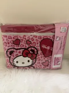 ★新品タグ付き★ハローキティ フタ付き収納ボックス レオパード柄