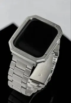 シルバー⭐︎アップルウォッチバンド　ステンレスベルト　Apple Watchカバー