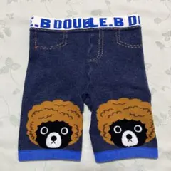 ミキハウス　ダブルビー　クマ刺繍 スパッツ 80