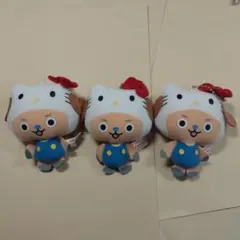 ワンピース ハローキティ チョッパーボール チェーン マスコット　3体