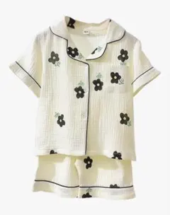 キッズ 子ども服 パジャマ 上下セット ガーゼ 花柄 100