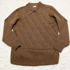 美品 Lierna　リエルナ 毛100%　長袖ニット セーター ブラウン 茶色