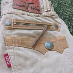 EDWIN エドウィン デニム ベージュ 七分丈　used